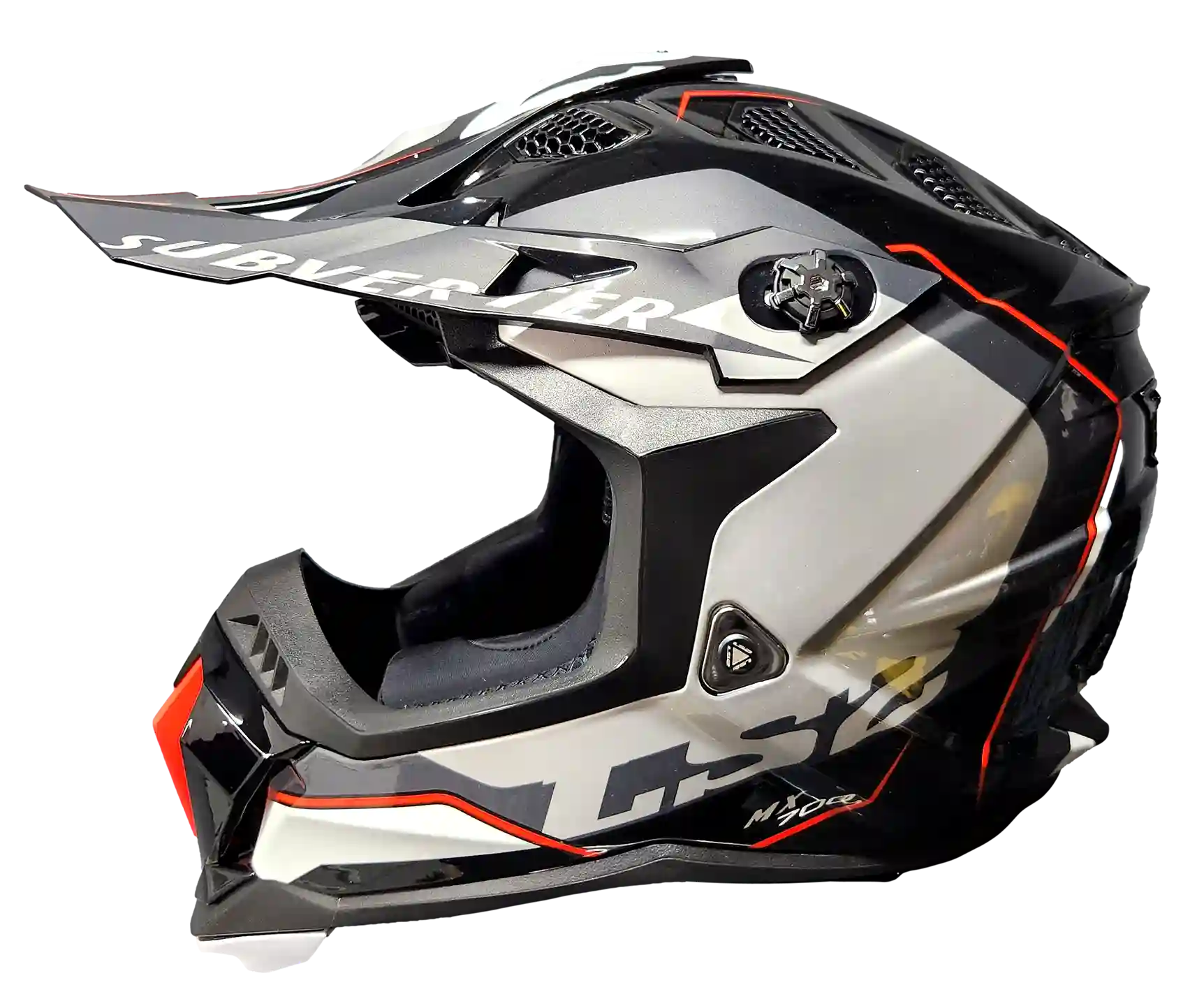 CASCO CROSS LS2 MX700 ARCHED NEGRO/PLATA/TITANIO